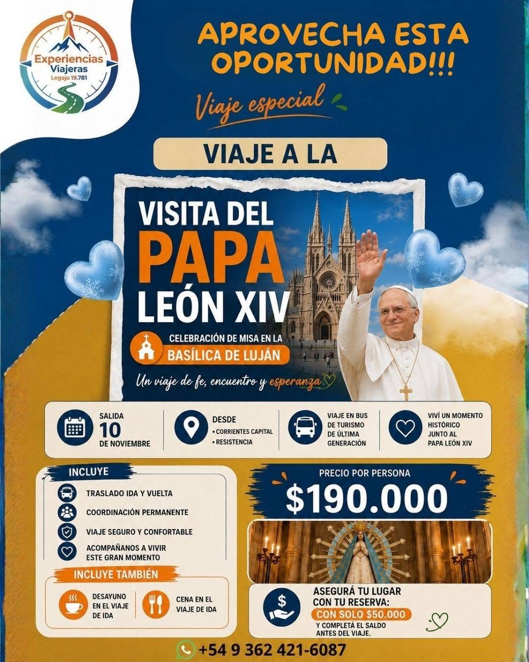 Oferta Visita Papa León XIV Luján